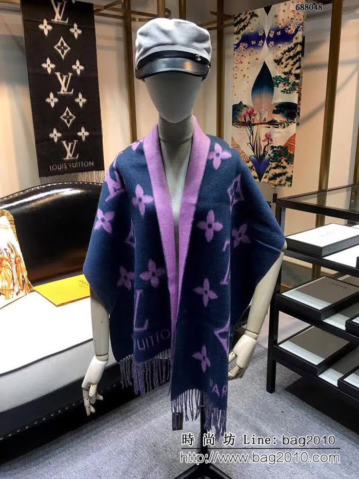 路易威登LV2018秋冬新款加厚羊絨圍巾 霍思燕款 688048 LLWJ6038
